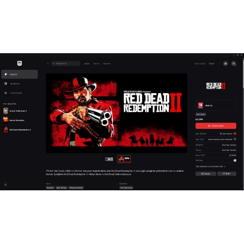  rdr 2 ve gta 5 +33 garanti oyunlu epic games hesabı